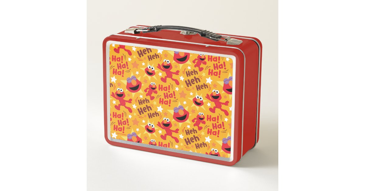 Sesame Street | Elmo Ha! Ha! Ha! Pattern Metal Lunch Box | Zazzle