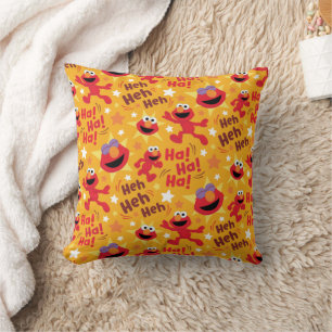Sesame Street Elmo Ha! Ha! Ha! Pattern Throw Pillow