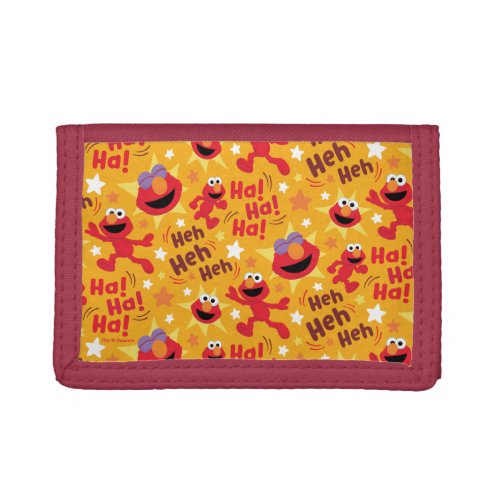 Sesame Street  Elmo Ha Ha Ha Pattern Trifold Wallet