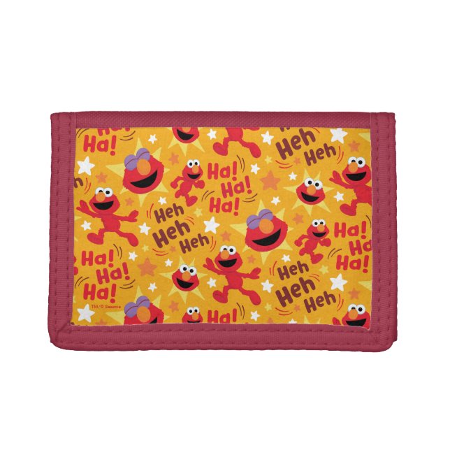 Sesame Street | Elmo Ha! Ha! Ha! Pattern Trifold Wallet (Front)