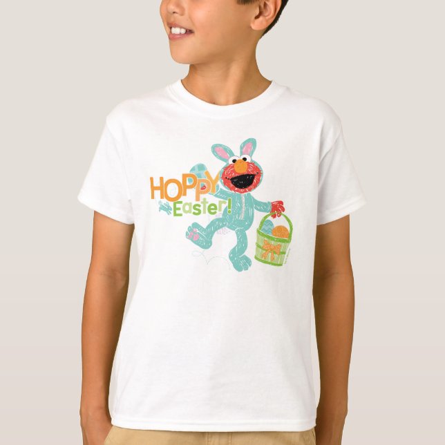 Sesame Street - Elmo | Hoppy Easter T-Shirt (Front)