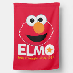 Sesame Street | Elmo Lots of Laughs Since 1984 House Flag | Zazzle