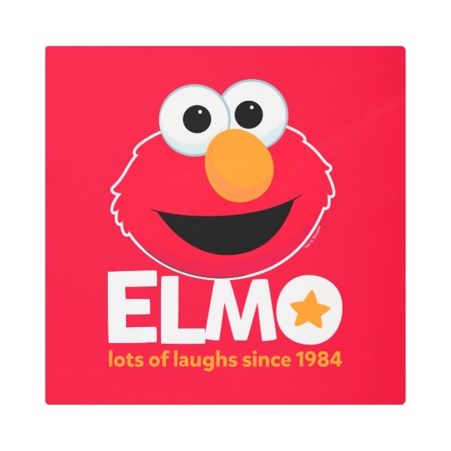 Sesame Street | Elmo Lots of Laughs Since 1984 Metal Print (Front)