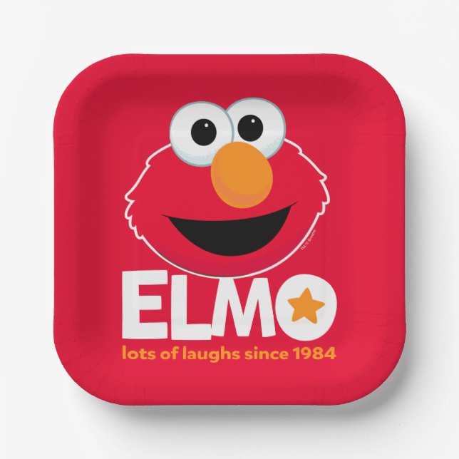 Sesame Street | Elmo Lots of Laughs Since 1984 Paper Plates (Front)