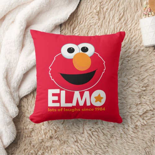 Sesame Street  Elmo Lots of Laughs Since 1984 Throw Pillow