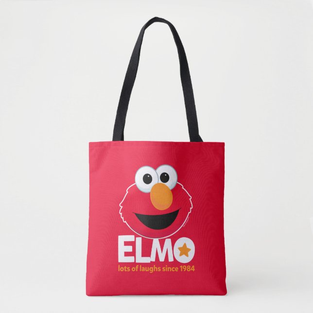 Sesame Street | Elmo Lots of Laughs Since 1984 Tote Bag (Front)