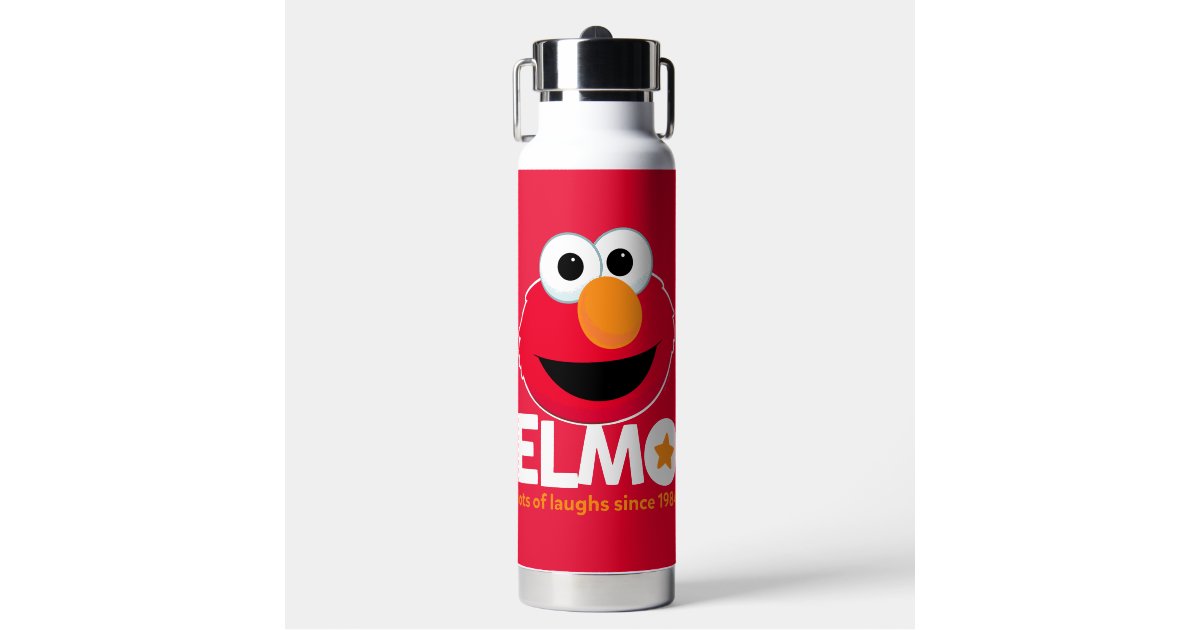 Sesame Street | Elmo Lots of Laughs Since 1984 Water Bottle | Zazzle