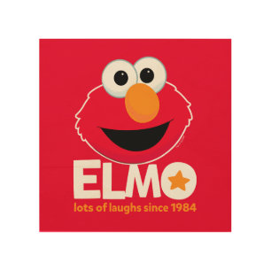 Sesame Street Elmo Lots of Laughs Since 1984 Wood Wall Art