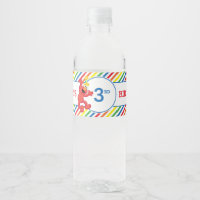 Sesame Street | Elmo Neutral Birthday Water Bottle Label