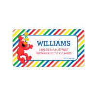 Sesame Street | Elmo Neutral Rainbow Striped Label