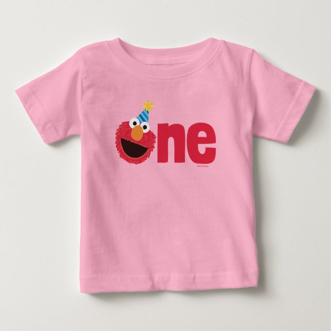 Sesame Street | Elmo - One First Birthday Baby T-Shirt (Front)