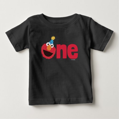 Sesame Street  Elmo _ One First Birthday Baby T_Shirt