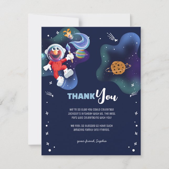 Sesame Street | Elmo - Out of This World Thank You Card (Front)