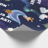 Sesame Street Elmo Outer Space Birthday Pattern Wrapping Paper (Corner)