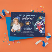 Sesame Street | Elmo - Outer Space Birthday Photo Invitation
