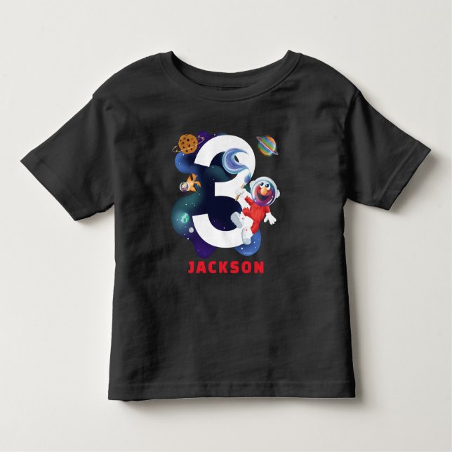 Sesame Street | Elmo Outer Space Birthday Toddler T-shirt (Front)