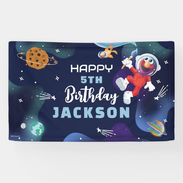 Sesame Street | Elmo Outer Space Happy Birthday Banner (Horizontal)