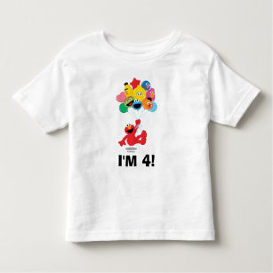 Sesame Street   Elmo & Pals -4th Birthday Toddler T-shirt