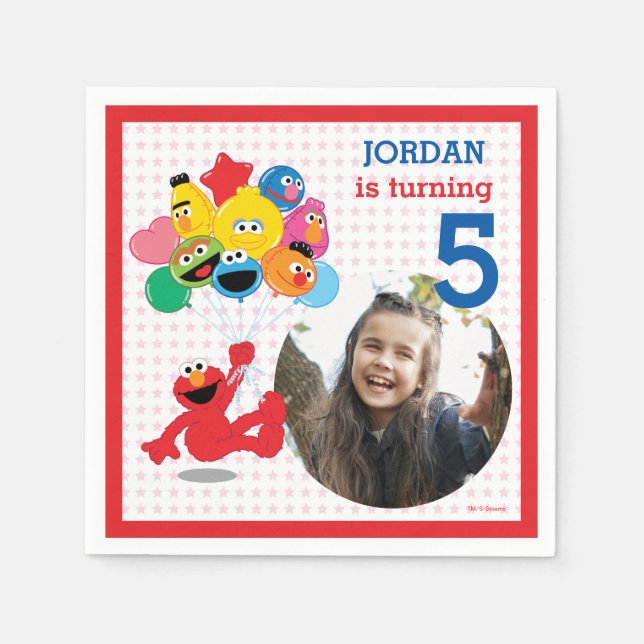 Sesame Street | Elmo & Pals Birthday Napkins (Front)