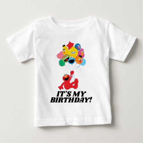 Sesame Street  Elmo  Pals _ Its My Birthday Baby T_Shirt