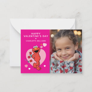 Sesame Street Elmo Photo Valentine Note Card