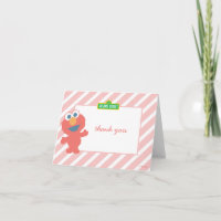 Sesame Street | Elmo - Pink Thank You Card