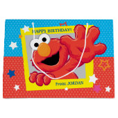 Sesame Street | Elmo - Polka Dot & Stars Birthday Large Gift Bag (Front)