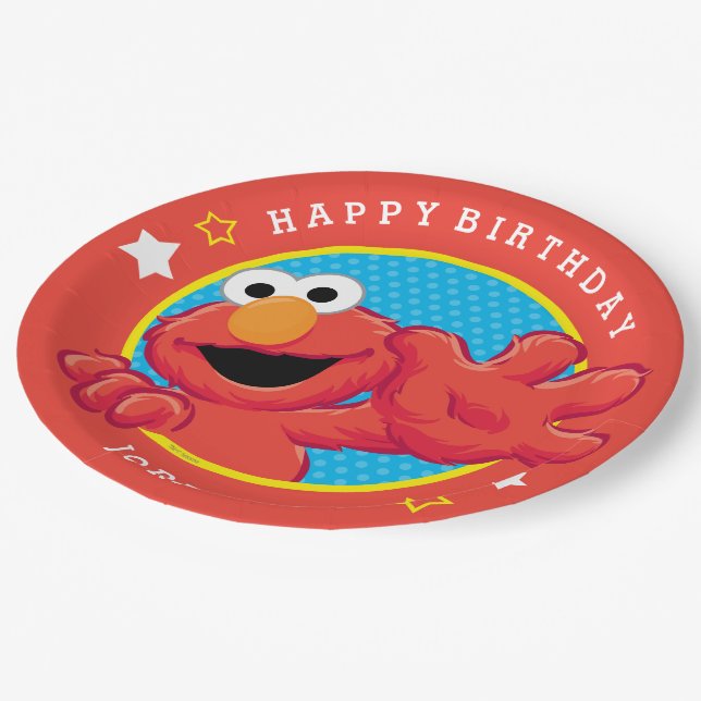 Sesame Street | Elmo - Polka Dot & Stars Birthday Paper Plates