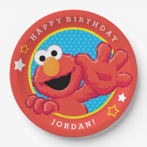 Sesame Street  Elmo _ Polka Dot  Stars Birthday Paper Plates