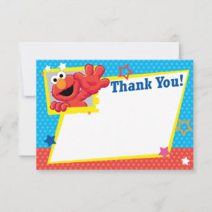 Sesame Street Elmo - Polka Dot & Stars Thank You Note Card