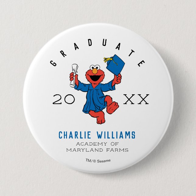 Sesame Street | Elmo Preschool Graduate Button (Front)