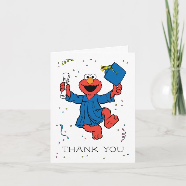 Sesame Street | Elmo Preschool Graduate Thank You Card (Front)