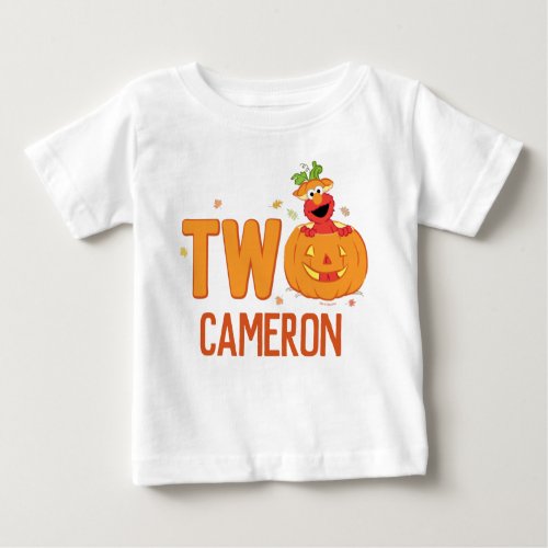 Sesame Street _ Elmo  Pumpkin 2nd Birthday Baby T_Shirt