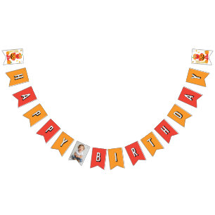Sesame Street - Elmo Pumpkin First Birthday Bunting Flags