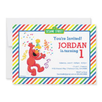 Sesame Street | Elmo - Rainbow 1st Birthday Invitation