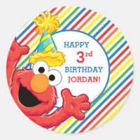 Sesame Street | Elmo - Rainbow Birthday Classic Round Sticker