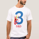Sesame Street | Elmo - Rainbow Birthday Dad T-Shirt<br><div class="desc">Customize this cute t-shirt design brought to you by Sesame Street. Featuring a little red monster called Elmo, this is the perfect party t-shirt for the birthday Mom or Dad. He loves to dance, tickle and eat cake. Well that sounds perfect for a smash hit birthday extravaganza! © 2021 Sesame...</div>