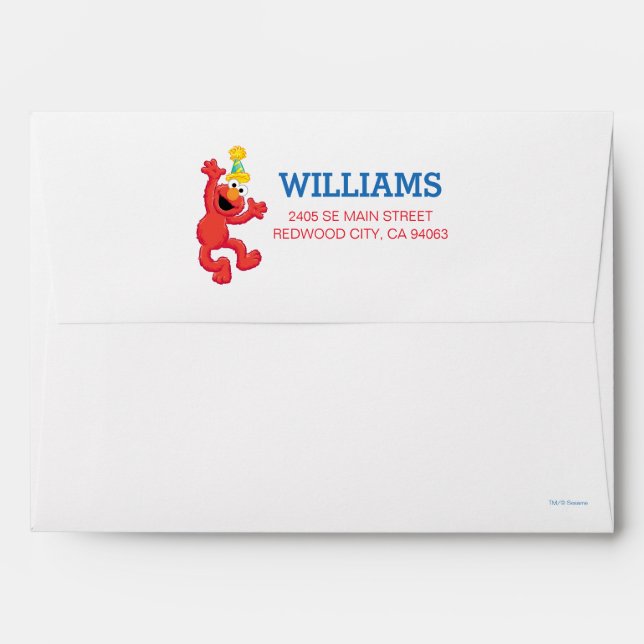 Sesame Street | Elmo - Rainbow Birthday Envelope (Back (Top Flap))