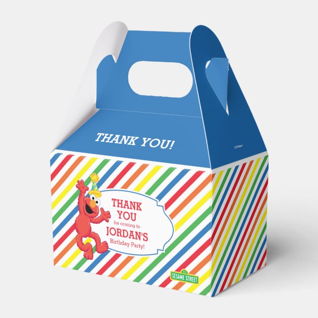 Sesame Street | Elmo - Rainbow Birthday Favor Boxes (Front Side)