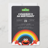 Sesame Street | Elmo Rainbow Birthday  Invitation (Front)