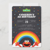 Sesame Street | Elmo Rainbow Birthday  Invitation (Front)