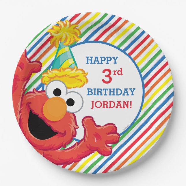 Sesame Street | Elmo - Rainbow Birthday Paper Plates