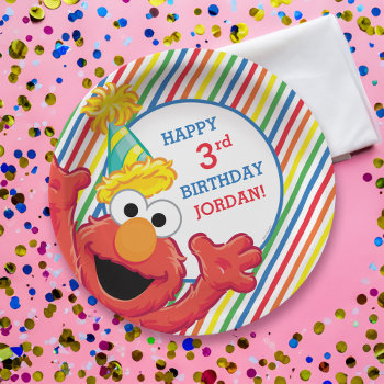 Sesame Street | Elmo - Rainbow Birthday Paper Plates by SesameStreet at Zazzle