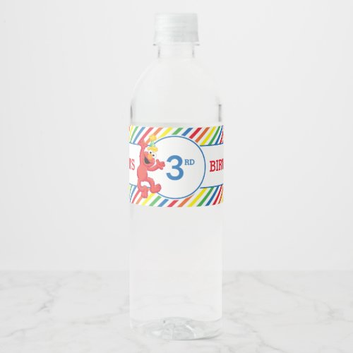 Sesame Street  Elmo _ Rainbow Birthday Water Bottle Label