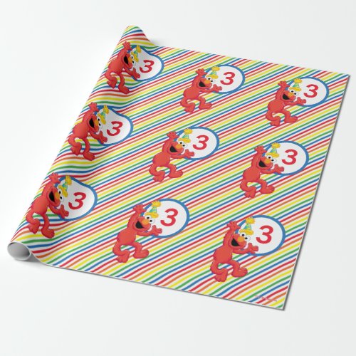 Sesame Street  Elmo _ Rainbow Birthday Wrapping Paper