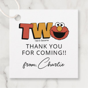 Sesame Street Elmo - Second Birthday Favor Tags