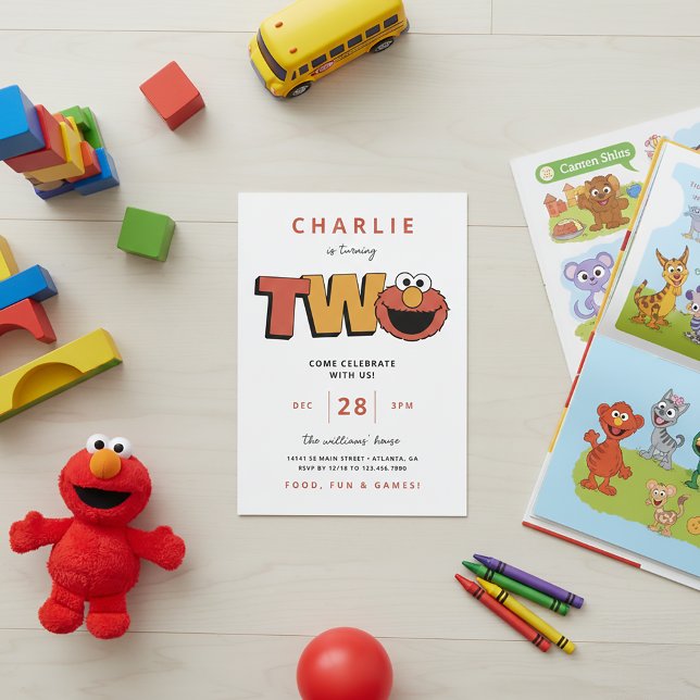 Sesame Street | Elmo - Second Birthday Invitation (Creator Uploaded)