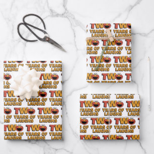 Sesame Street Elmo - Second Birthday Wrapping Paper Sheets