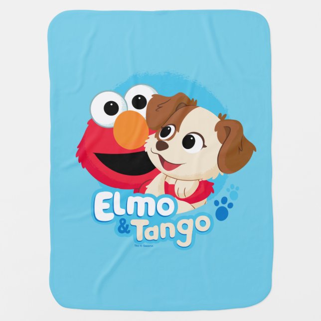Sesame Street | Elmo & Tango Badge Baby Blanket (Front)