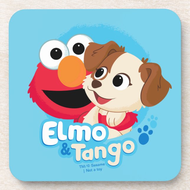 Sesame Street | Elmo & Tango Badge Beverage Coaster (Front)